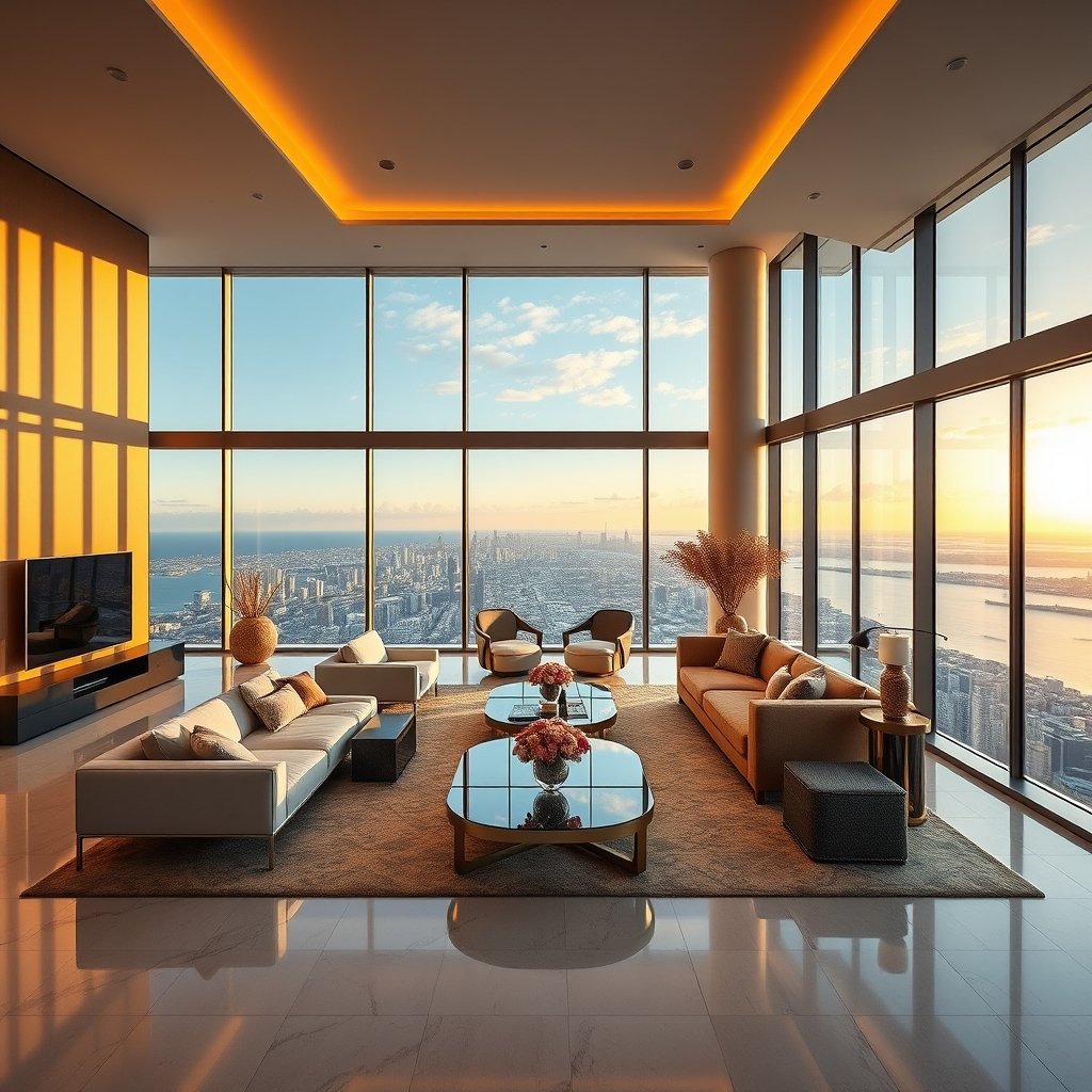 Nội thất căn hộ Penthouse Oriva Bay